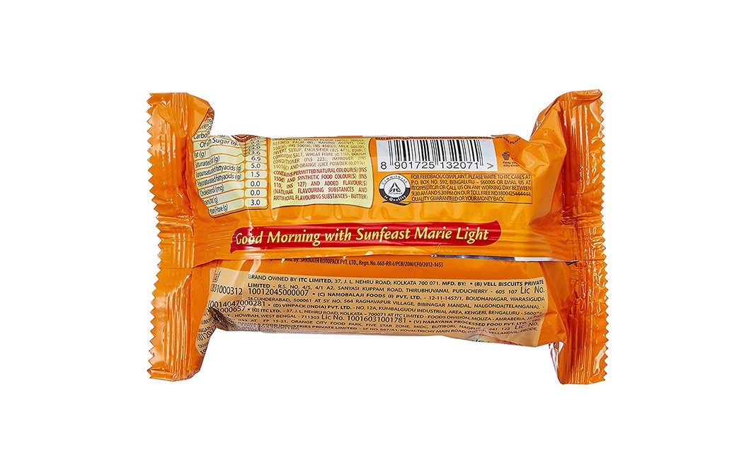 Sunfeast Marie Light Orange Biscuits   Pack  75 grams